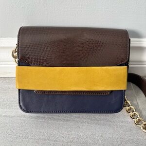 H&M Multicolor Leather Bag with Chain Strap